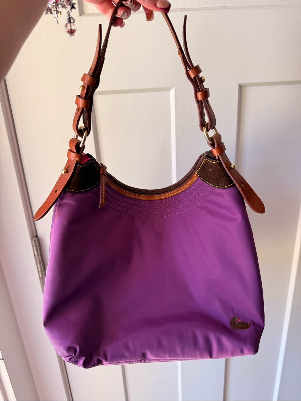 Dooney & Bourke Purple Nylon Shoulder Bag